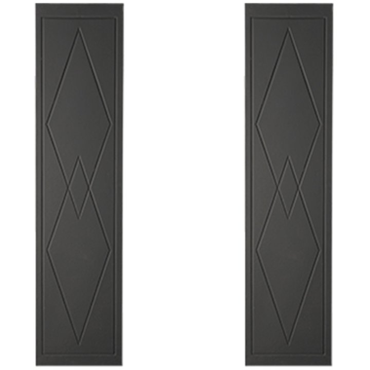Cast-Tec Art Deco Cast-Iron Fireplace Tile Panels - Black