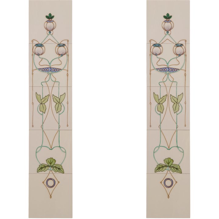 Carron LGC015 Tubelined Single Ceramic Fireplace Tile - Ivory