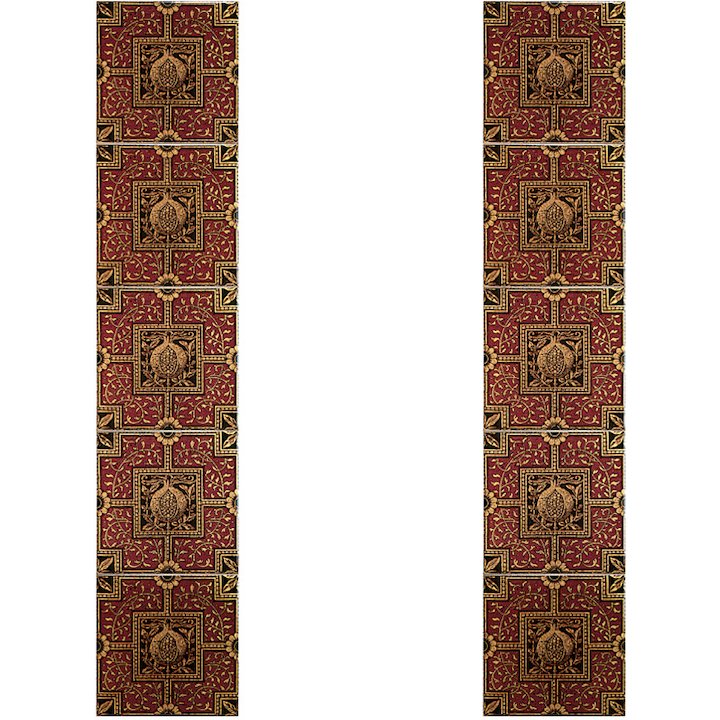 Gallery Warwick Empress Ceramic Fireplace Tile Set - Red