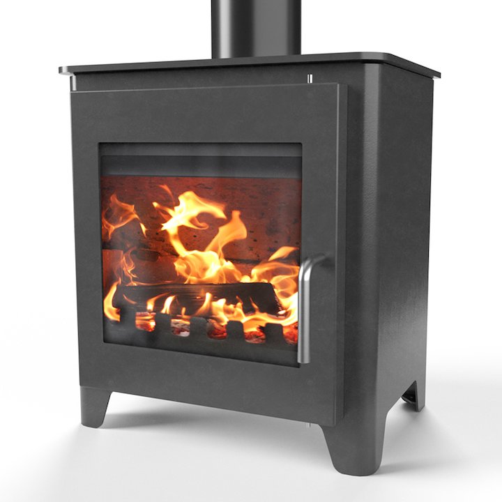 Saltfire ST1 Vision Wood Stove - Charcoal