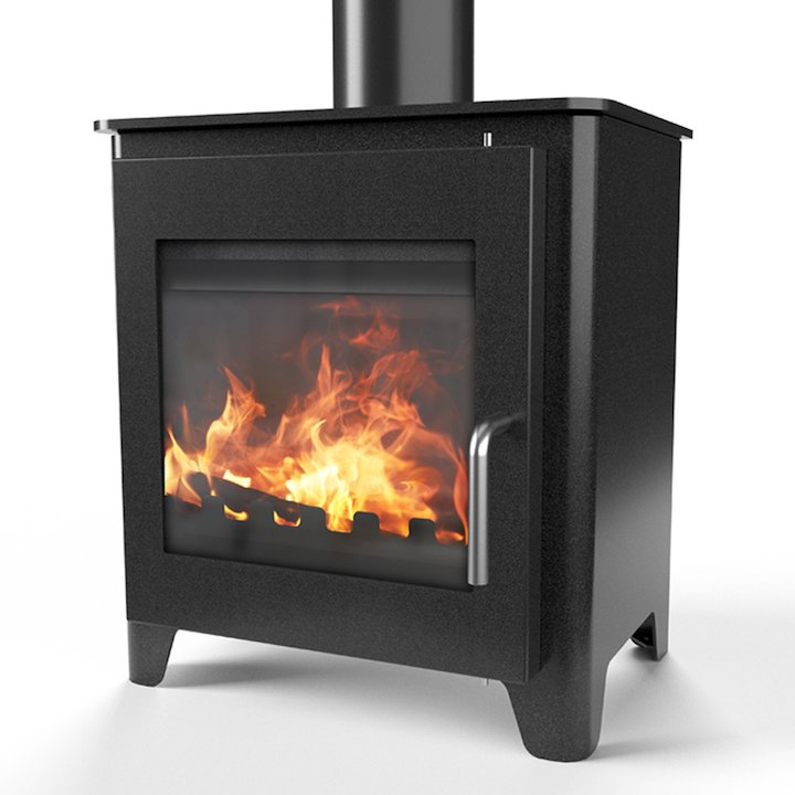 Saltfire ST1 Vision Wood Stove - Metallic Black