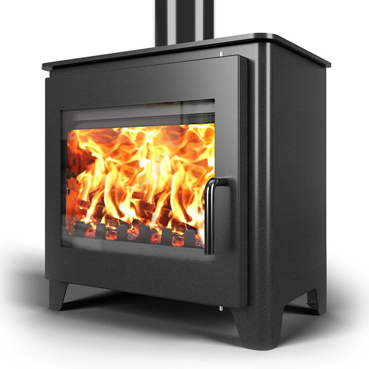 Saltfire ST3 Wood Stove - Metallic Black