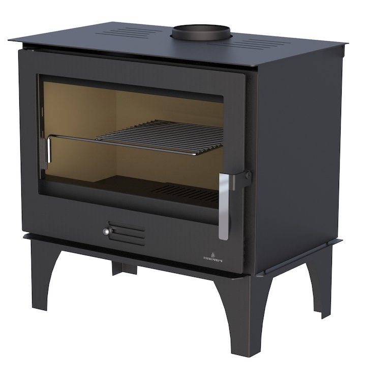 Bronpi Sena Plus Wood Stove - Black