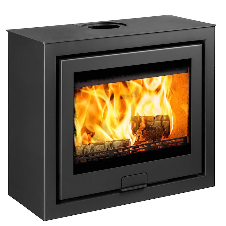 Di Lusso R6 Cube Wood Stove Black Quattro - Black