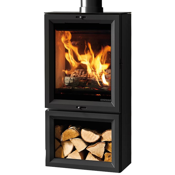 Stovax View 5 Tall Midline Wood Stove - Black