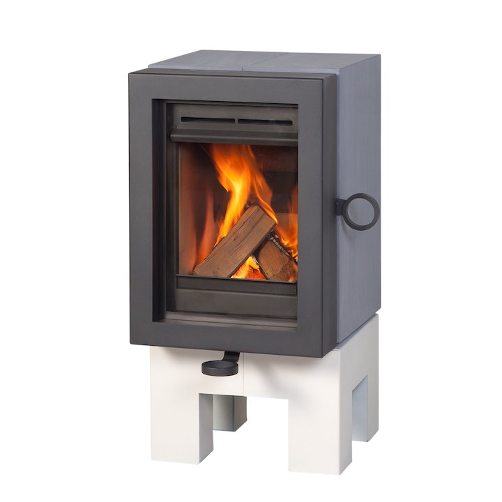 Wanders Oak Wood Stove Grey White Legs - Grey