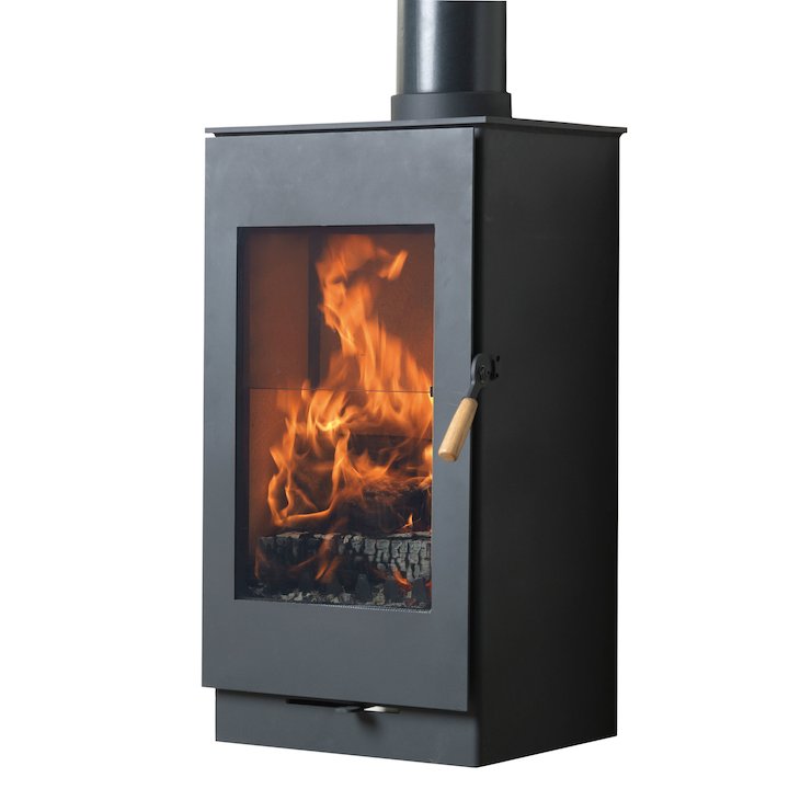 Burley Carlby 7 Firecube Wood Stove - Black