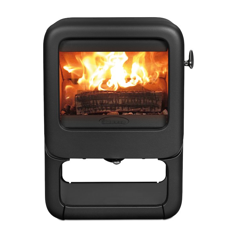 Dovre Rock 350 Logstore Wood Stove - Black