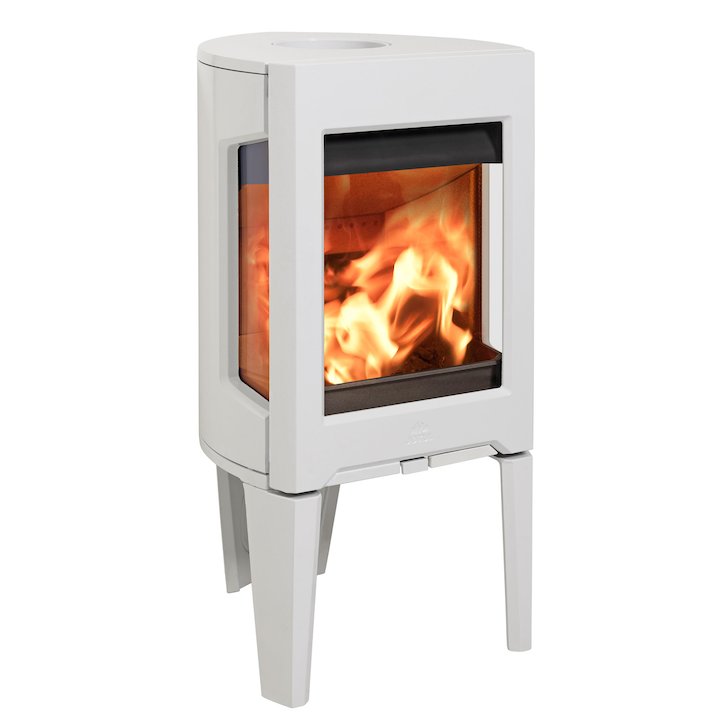 Jotul F160 Wood Stove Enamel White Side Glass Windows - Enamel White