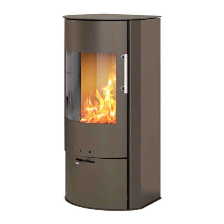 Rais Rina Wood Stove Mocha Metal Framed Door - Mocha