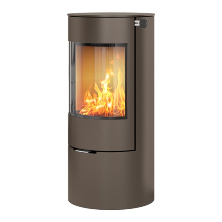 Rais Viva 100L Wood Stove Mocha Metal Framed Door Solid Sides - Mocha