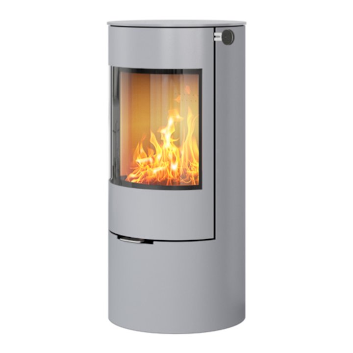 Rais Viva 100L Wood Stove Nickel Metal Framed Door Solid Sides - Nickel