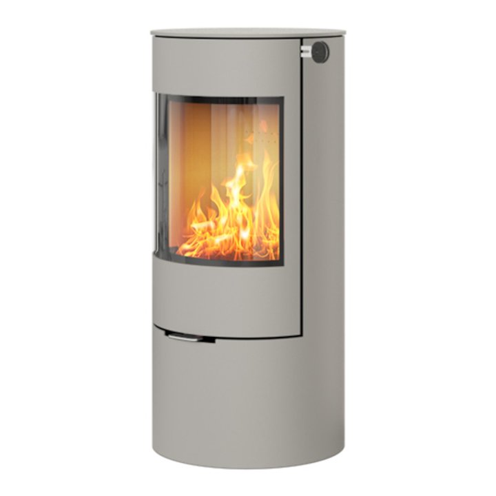 Rais Viva 100L Wood Stove Silver Metal Framed Door Solid Sides - Silver Filigree