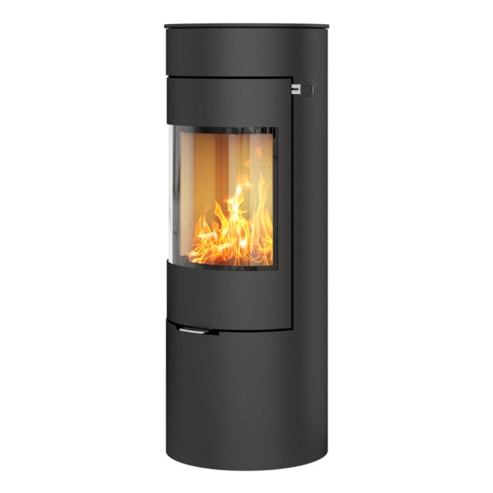 Rais Viva 120L Wood Stove Black Metal Framed Door Solid Sides - Black