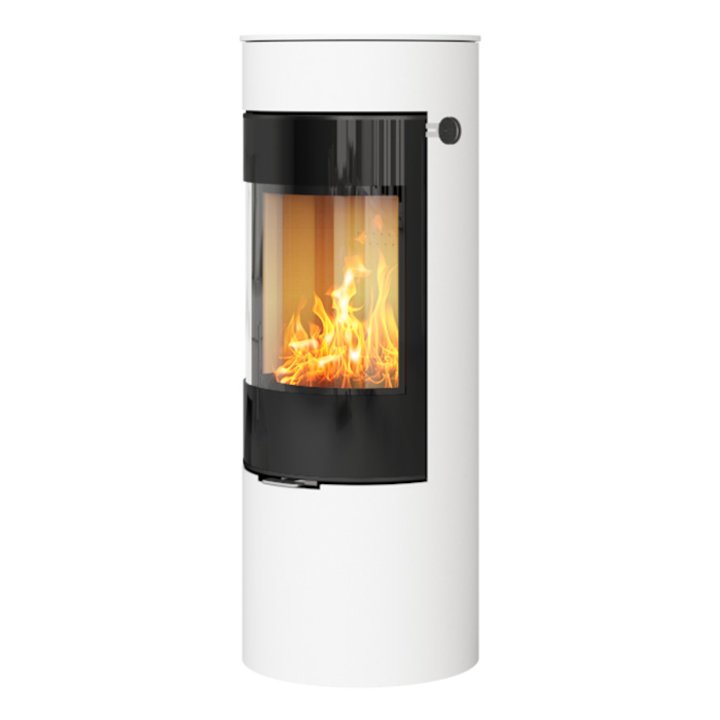 Rais Viva 120L Wood Stove White Black Glass Framed Door Solid Sides - White