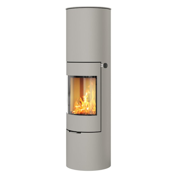 Rais Viva 160L Wood Stove Nickel Metal Framed Door Solid Sides - Nickel