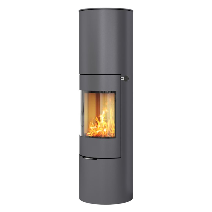 Rais Viva 160L Wood Stove Platinum Metal Framed Door Solid Sides - Platinum