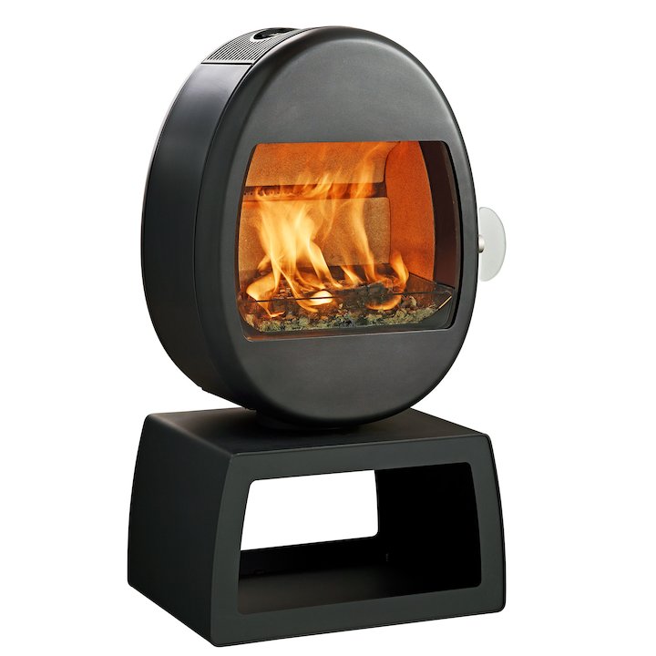 Scan 66-4 Plinth Wood Stove - Black