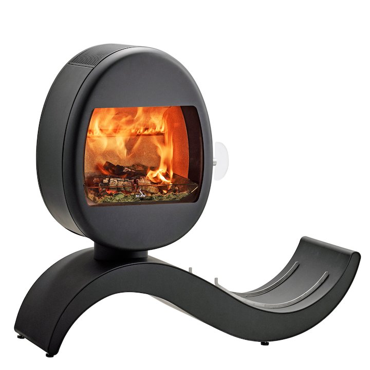 Scan 66-5 Logstore Wood Stove - Black