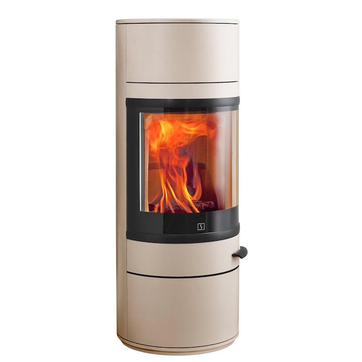 Scan 83 Wood Stove Champagne Black Trim - Champagne