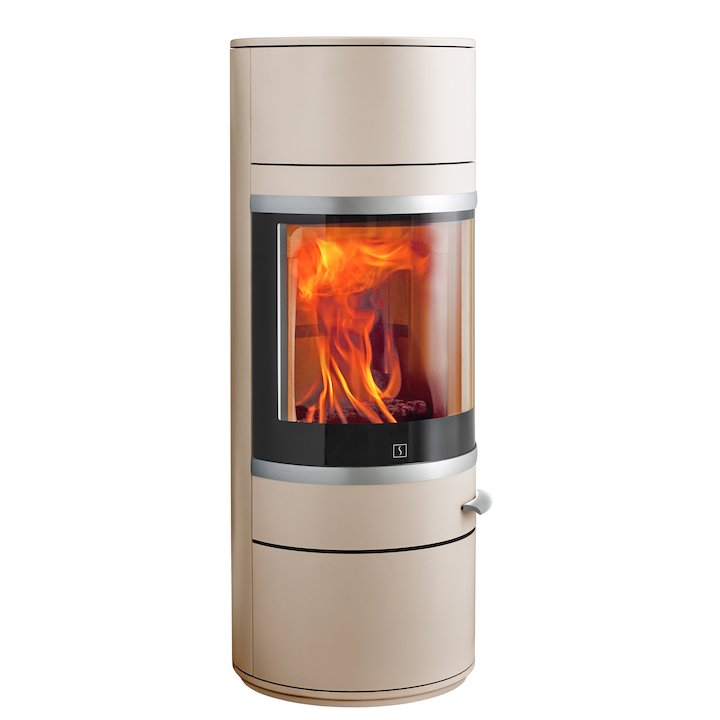 Scan 83 Wood Stove Champagne Silver Trim - Champagne