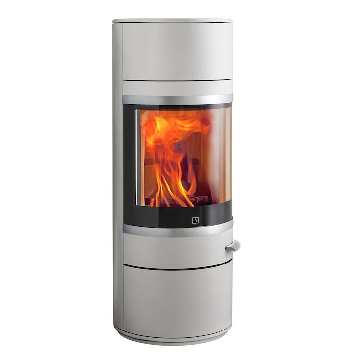 Scan 83 Wood Stove Silver Silver Trim - Silver Filigree