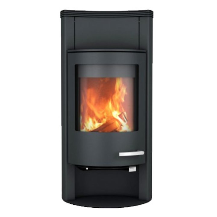 Skantherm Beo Wood Stove Black Concave Top - Black