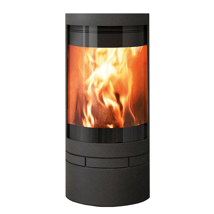 Skantherm Elements Round Wood Stove - Black