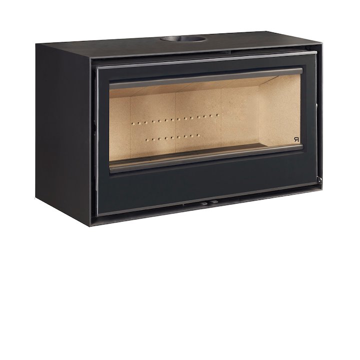 Rocal Habit 100 Wall Mounted Wood Stove - Black