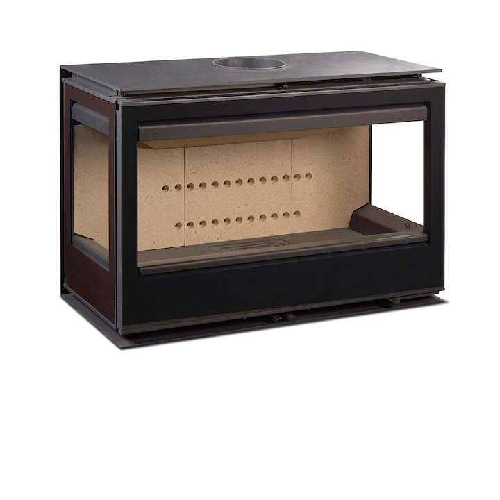 Rocal Habit 93 TC Wall Mounted Wood Stove - Black