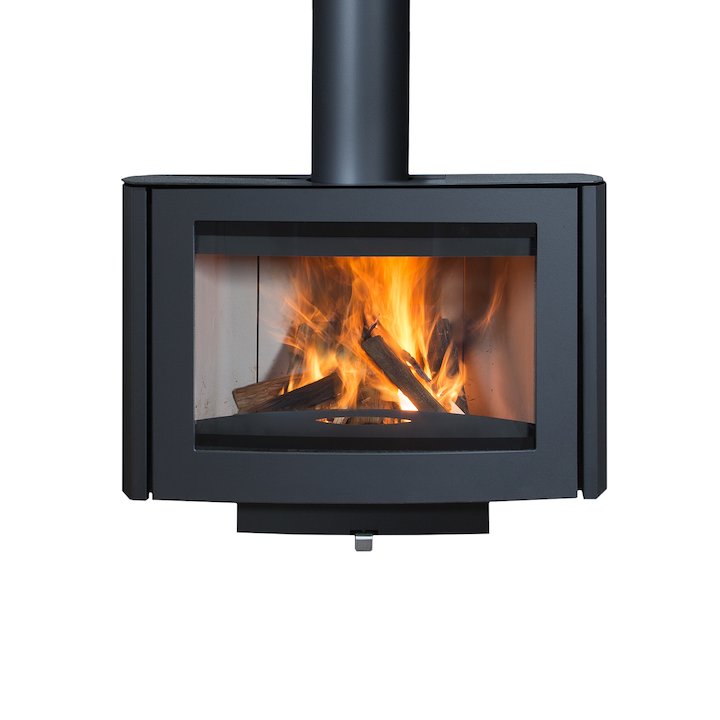 Wanders Ruby Wall Mounted Wood Stove - Black