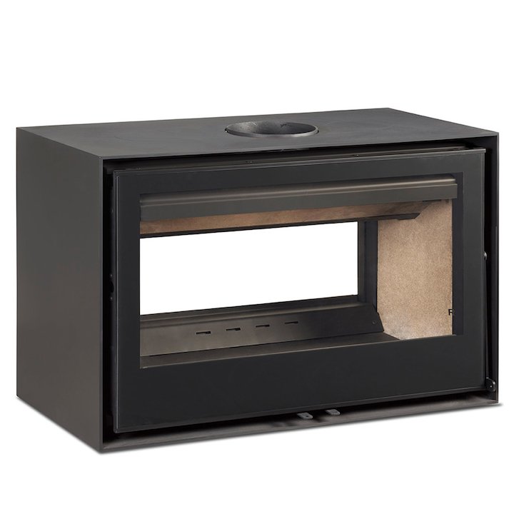 Rocal Habit 100 DC Double Sided Wood Stove - Black