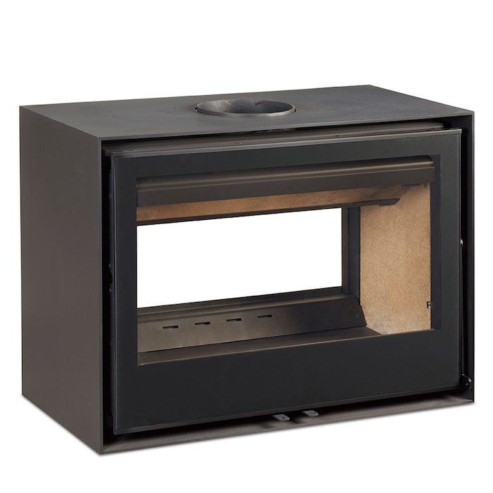 Rocal Habit 80 DC Double Sided Wood Stove - Black