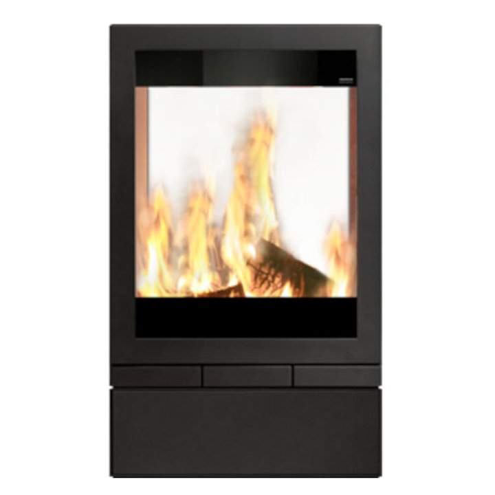 Skantherm Elements 603 Double Sided Wood Stove - Black