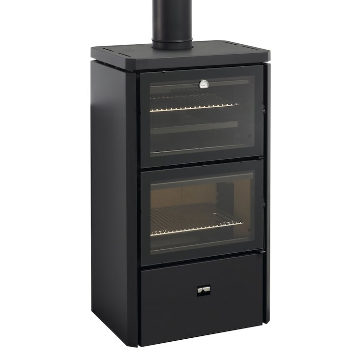 Rocal Hebar Wood Cooking Stove - With Oven - Black