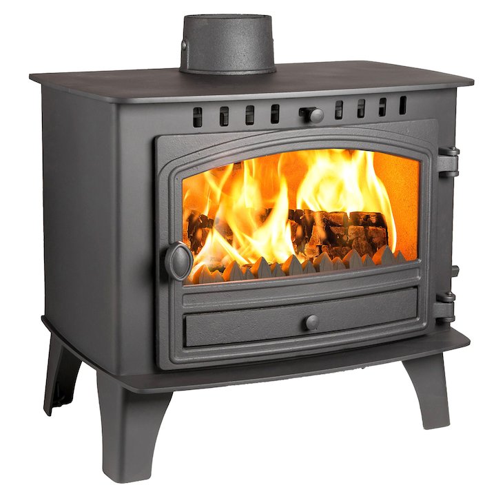 Hunter Herald 14 Multifuel Stove Black Single Door - Black