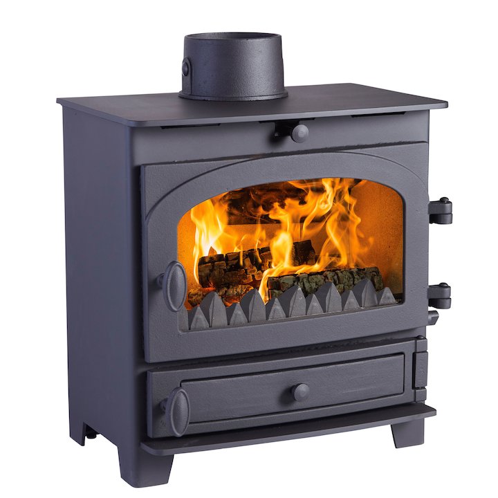 Hunter Kestrel 5 Multifuel Stove - Black