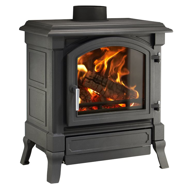 Nestor Martin Harmony 33 Multifuel Stove Black Satin Nickel Handle - Black