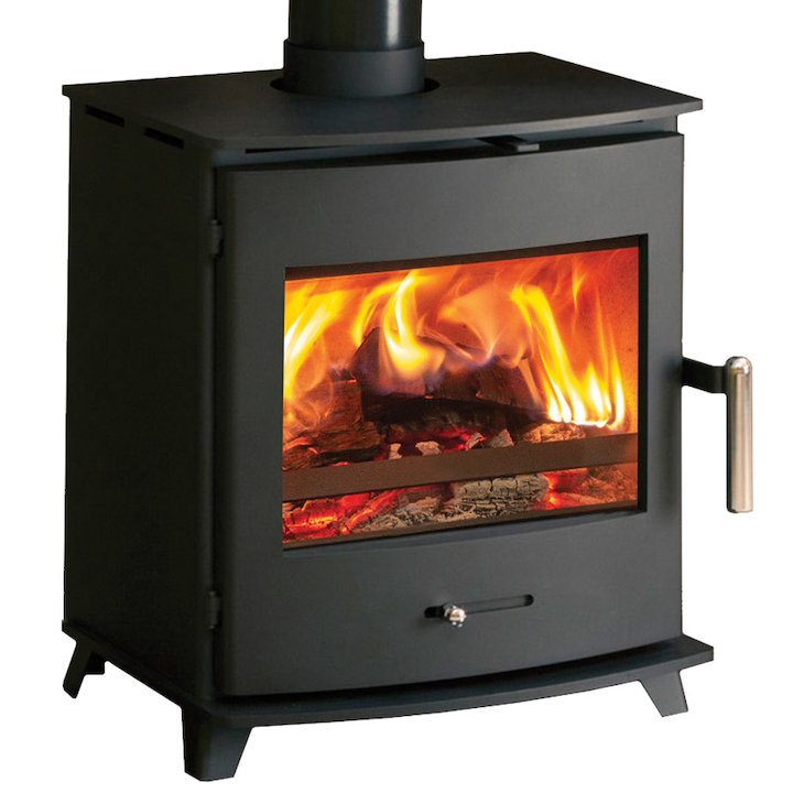 Pevex Newbourne 40FS Multifuel Stove Black Solid Sides - Black