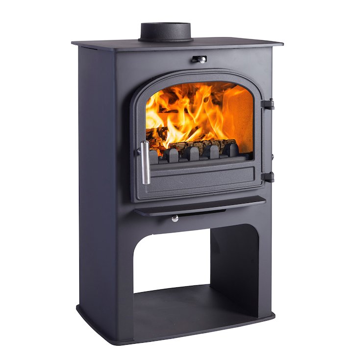 Cleanburn Norreskoven Logstore Multifuel Stove Black Single Door - Black