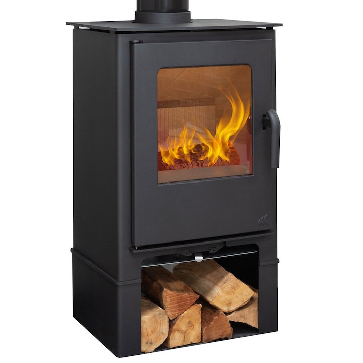 Mendip Loxton 8 Logtore Multifuel Stove - Black