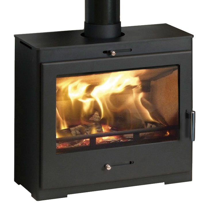 Pevex Bohemia X40 Cube Wide Multifuel Stove - Black
