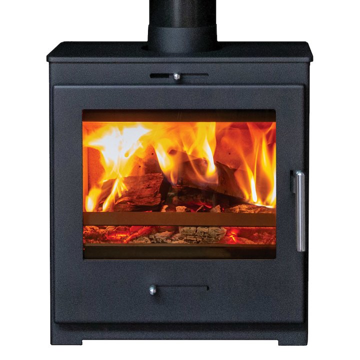 Pevex Bohemia X60 Cube Multifuel Stove Black Solid Sides - Black