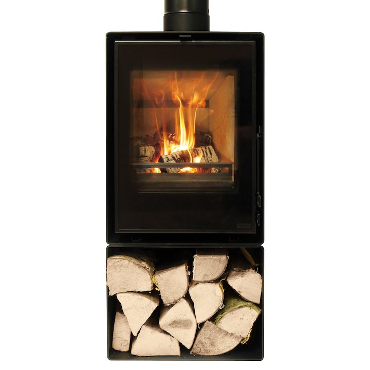Pevex Serenity 40 Curve Logstore Multifuel Stove - Black