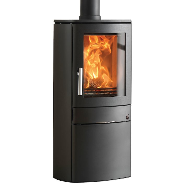 ACR Neo Logstore Multifuel Stove Black Solid Sides - Black
