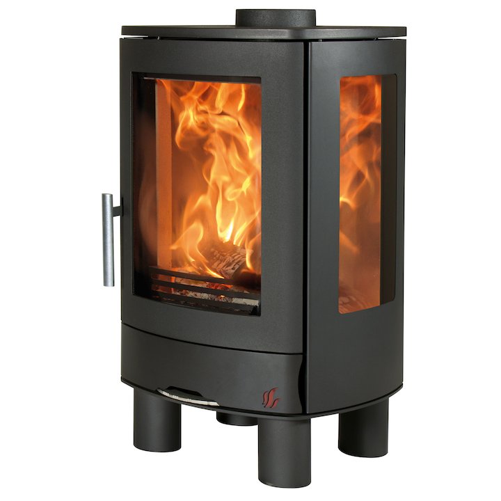 ACR Neo Multifuel Stove Black Side Glass Windows - Black
