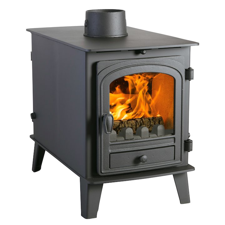 Parkray Consort 4 Double Sided Multifuel Stove - Double Depth - Black