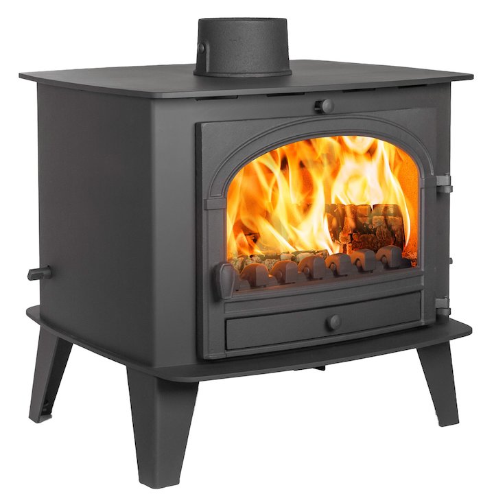 Parkray Consort 15 Double Sided Multifuel Stove Black Single Door - Black