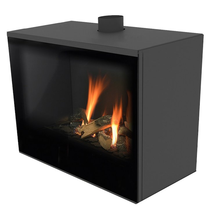 Planika Versal 750 Conventional Flue Gas Stove - Black