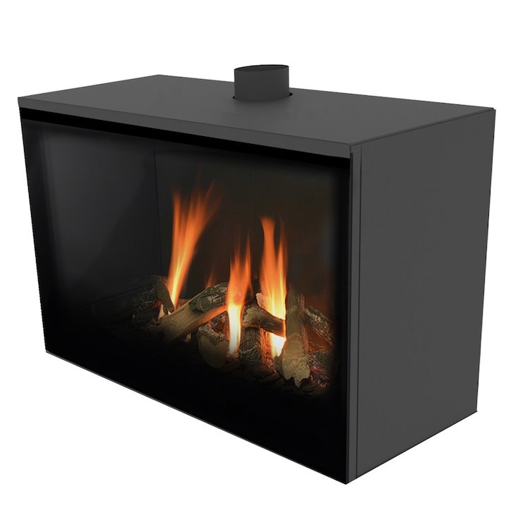Planika Versal 900 Conventional Flue Gas Stove - Black